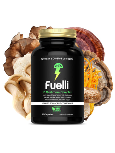 Organic Mushroom Blend | Grown in a Certified US Facility | 10-in-1 Complex 1,200 mg | Lion’s Mane, Chaga, Turkey Tail, Maitake, Shiitake, Reishi  & More | Laboratory Tested | Superior Absorption