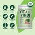 Vita Virdi Organic Greens | 20+ Superfoods & 18 Digestive Enzymes | 0g Sugar | Kiwi Strawberry | USDA Organic, Non-GMO, Vegan | Daily Wellness & Nutrition Supplement