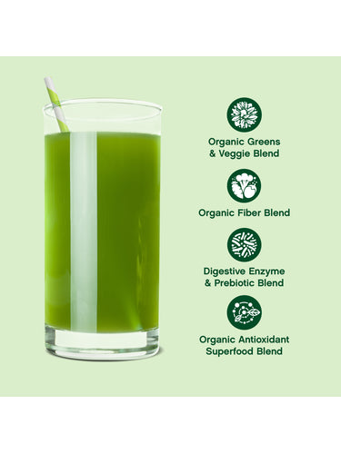 Vita Virdi Organic Greens | 20+ Superfoods & 18 Digestive Enzymes | 0g Sugar | Kiwi Strawberry | USDA Organic, Non-GMO, Vegan | Daily Wellness & Nutrition Supplement