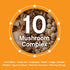 Organic Mushroom Blend | Grown in a Certified US Facility | 10-in-1 Complex 1,200 mg | Lion’s Mane, Chaga, Turkey Tail, Maitake, Shiitake, Reishi  & More | Laboratory Tested | Superior Absorption