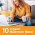 Organic Mushroom Blend | Grown in a Certified US Facility | 10-in-1 Complex 1,200 mg | Lion’s Mane, Chaga, Turkey Tail, Maitake, Shiitake, Reishi  & More | Laboratory Tested | Superior Absorption